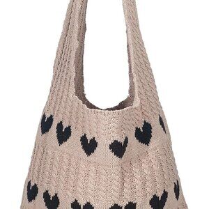Crochet Tote Bag Women Cotton Blend Large Capacity Summer Beach Purse